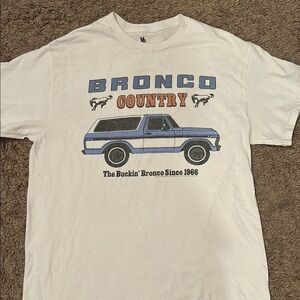 Junk Food Clothing White and Blue Bronco Graphic Tee